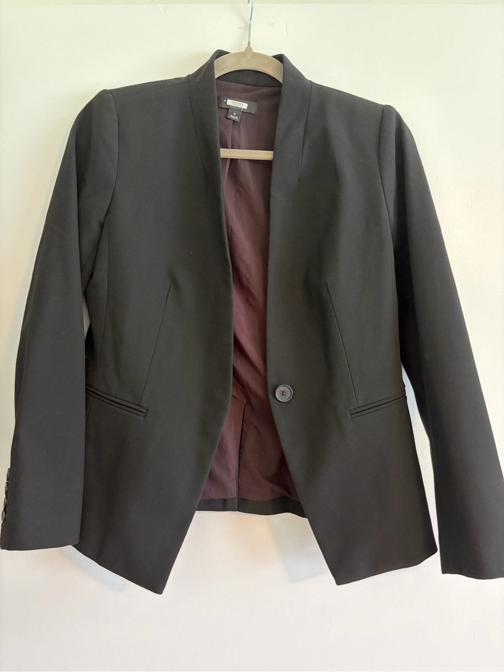 Ann Taylor Black Women's Single-Button Blazer Jacket